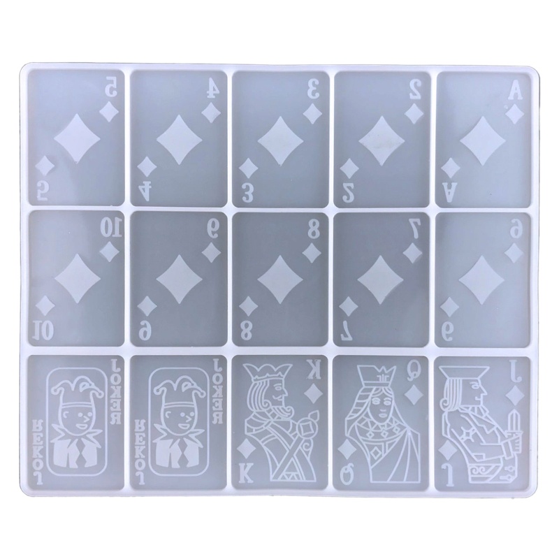 Khuôn Silicon Làm Thẻ Trò Chơi Epoxy DIY Kích Thước Lớn Để Làm Trang Sức
