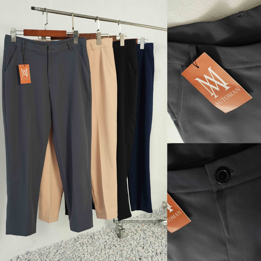 Quần âu nam vải tuyết mưa quần baggy nam không nhăn không xù loại tây âu lụa hàn thời trang AUTOMAN Q01