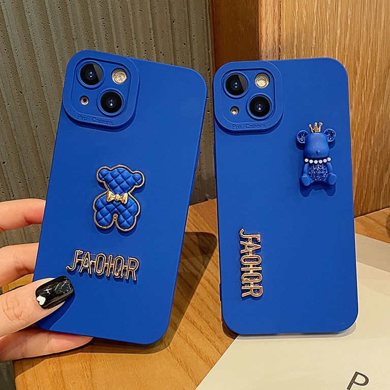 Ốp Điện Thoại Màu Xanh Dương Sang Trọng Cho Realme 8 5G Pro C12 C15 C25 C25S C21y C21 C25y C11 C20 2021 5 5I C3 6I 8i 9i