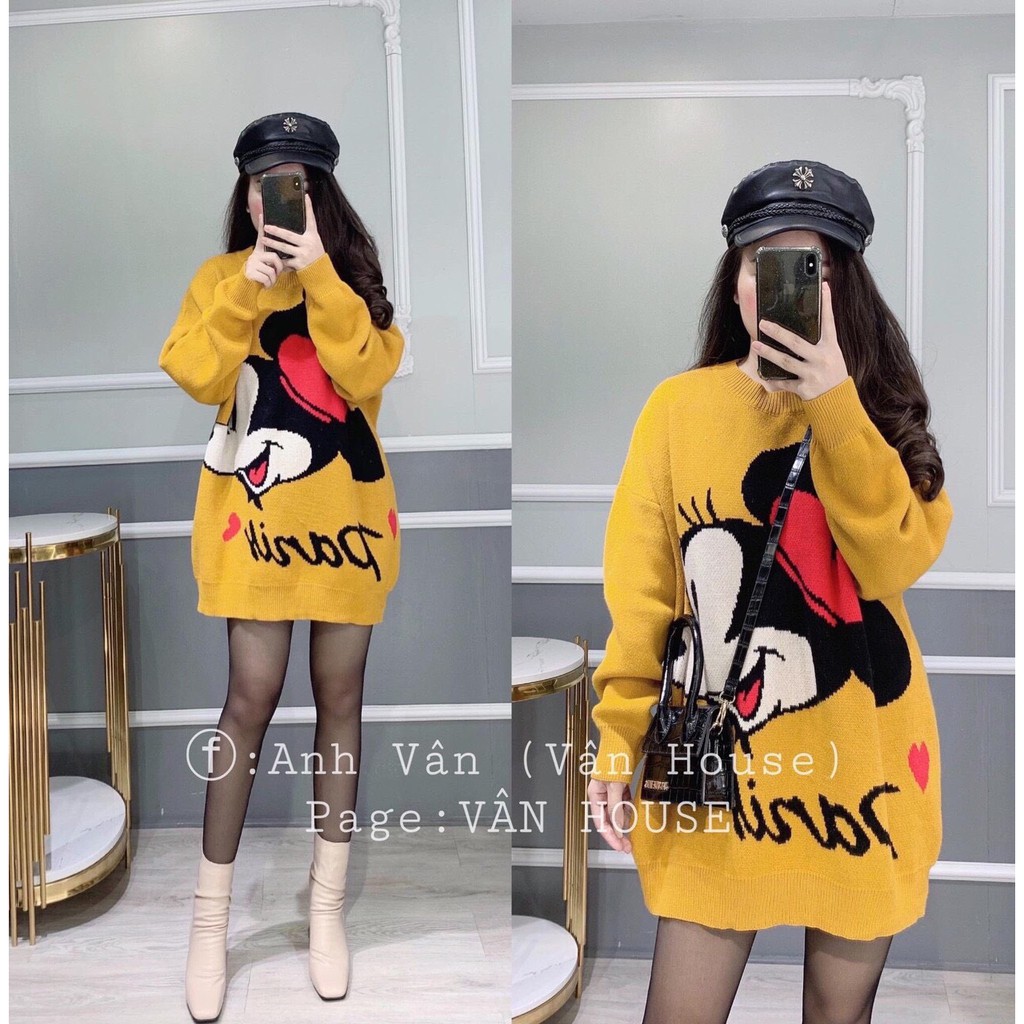 ÁO LEN CHUỘT MIKEY HÀNG QUẢNG CHÂU BAO CHẤT - CỰC ĐẸP CHO QUÝ CÔ
