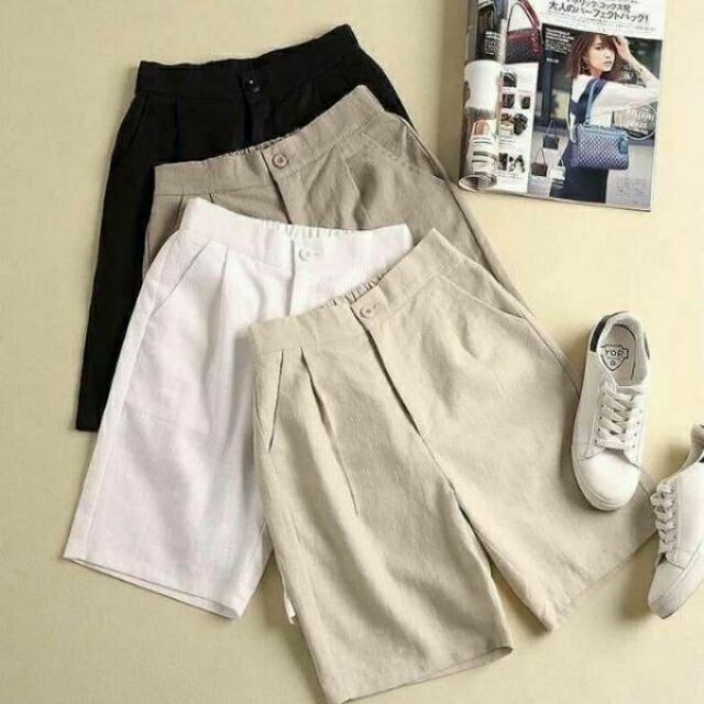 Quần shorts vải đũi xước siêu mát
