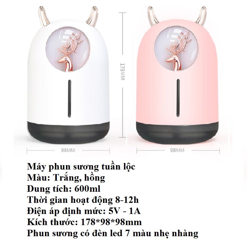 Máy phun sương tạo ẩm mini dung tích 600ml máy phun tinh dầu làm thơm nhà hình thú tại shop kho hàng giá rẻ VN