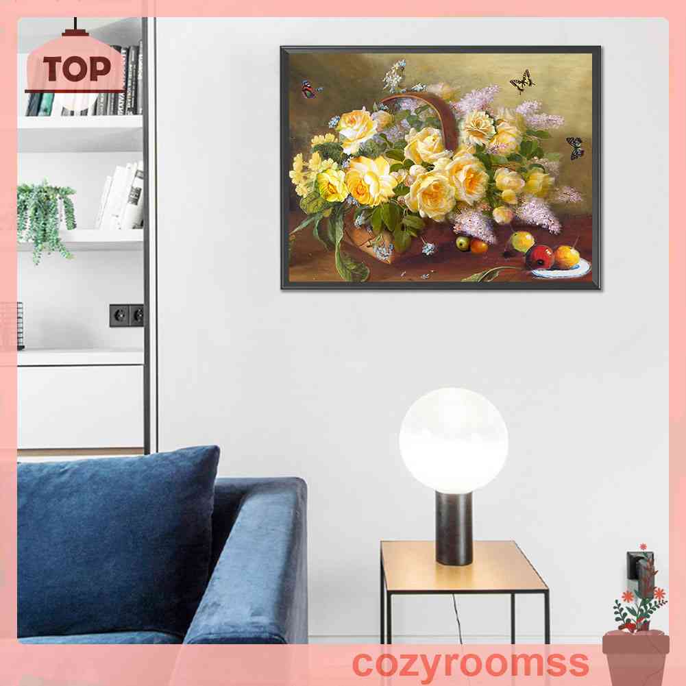 Bộ Tranh Thêu Chữ Thập Hình Hoa Tử Đinh Hương 11CT DIY