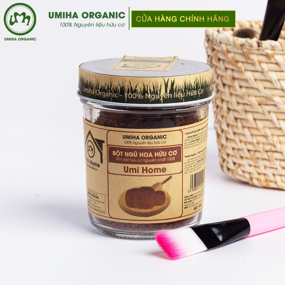 Bột Ngũ Hoa đắp mặt hữu cơ UMIHA nguyên chất | Hygrophila Salicifolia Powder 100% Organic 135g