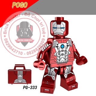 Xếp hình minifigures Marvel super heroes mô hình nhân vật Ironman mark 5 kèm vali