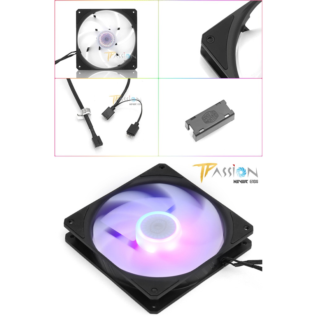 Quạt Fan Case 14cm Cooler Master SickleFlow 140 ARGB - Chính hãng, tản nhiệt tốt, đồng bộ LED Rainbow