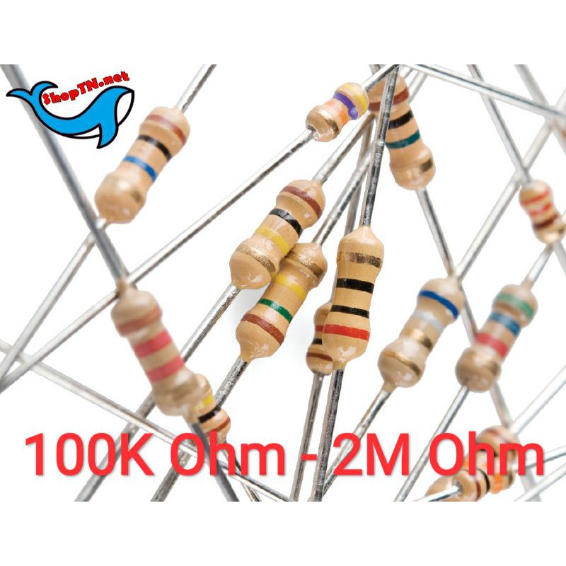 Điện Trở 100K Ohm ~ 2M Ohm 1/4W 5℅ Bịch 10 Cái