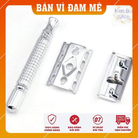Dao Cạo Râu INOX Truyền Thống Tặng Kèm 10 Lưỡi Cạo 2 Mặt Dorco Cầm Chắc Tay Tiện Lợi Sử Dụng [ Sẵn Hàng ]