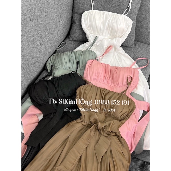 Đầm 2 dây voan tơ thiết kế 2 lớp mịn sịn size S( Ảnh shop chụp 100%) | BigBuy360 - bigbuy360.vn