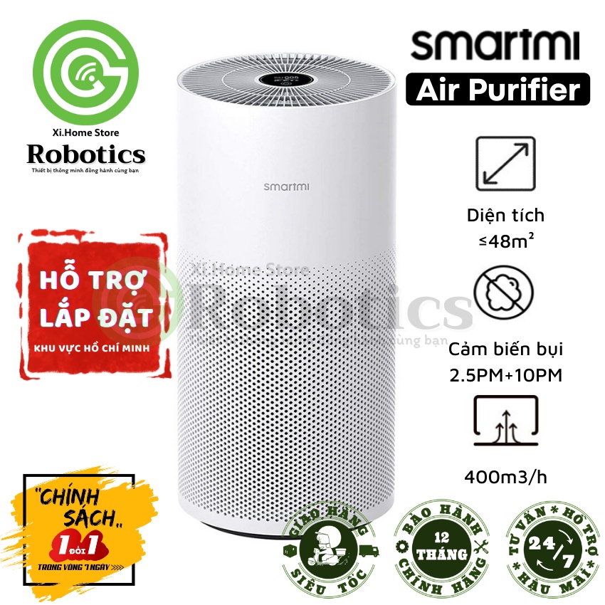 💥HỎA TỐC💥  SMARTMI AIR PURIFIER máy lọc không khí - Hàng CHÍNH HÃNG - Bảng QUỐC TẾ - BẢO HÀNG 12 tháng