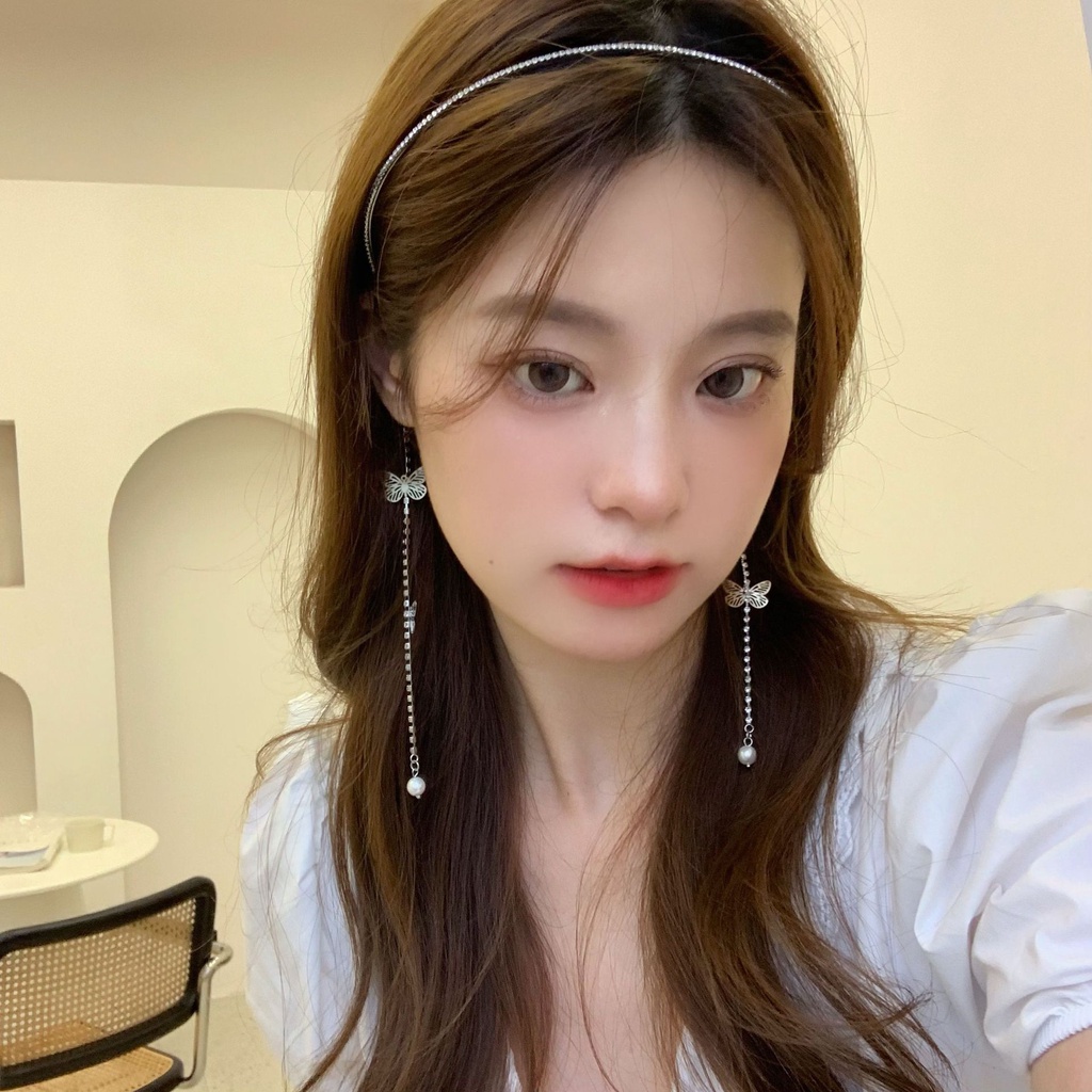 Băng Đô Hợp Kim Đính Đá Và Ngọc Trai Thời Trang Cho Nữ