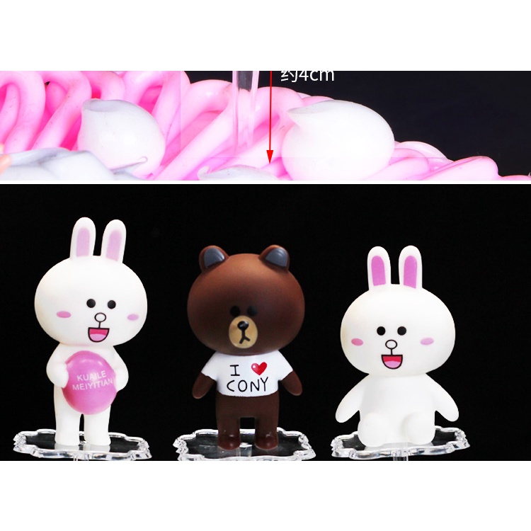 Set 100 Đế Nhựa Trong Suốt Cắm Bánh Trang Trí