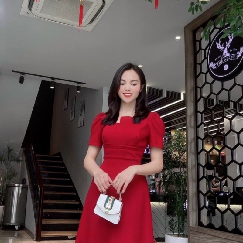 [Mã SKAMA06 giảm 8% tối đa 50K đơn 250K] Váy xoè tay dài xếp li ngực / váy thiết kế | BigBuy360 - bigbuy360.vn