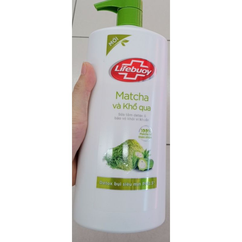 Sữa Tắm Lifebuoy Detox Matcha & Khổ Qua/ Than hoạt tính và Bạc hà chai 850g