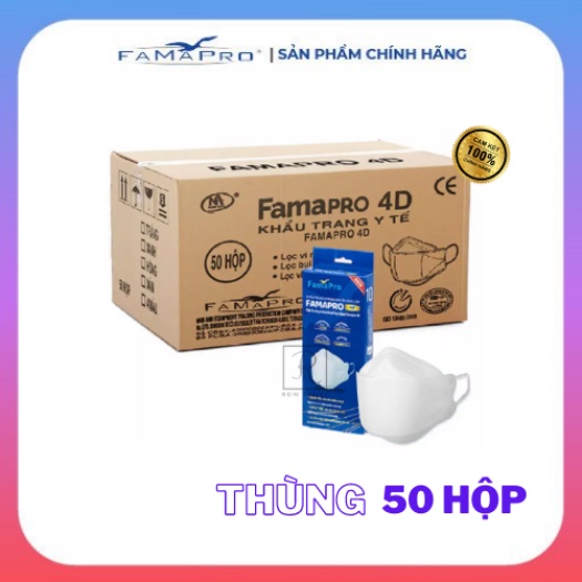 Hộp 10c Khẩu trang 4D Famapro KF94 loại hàng hộp cao cấp chính hãng Nam Anh, đủ màu, kháng khuẩn tốt