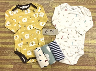 Bodysuit cho bé tay dài Carter Combo 5 cái bodysuit