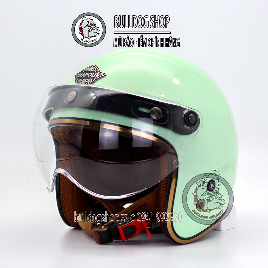 Mũ bảo hiểm 3/4 Napoli Sh Ruby New kính B1