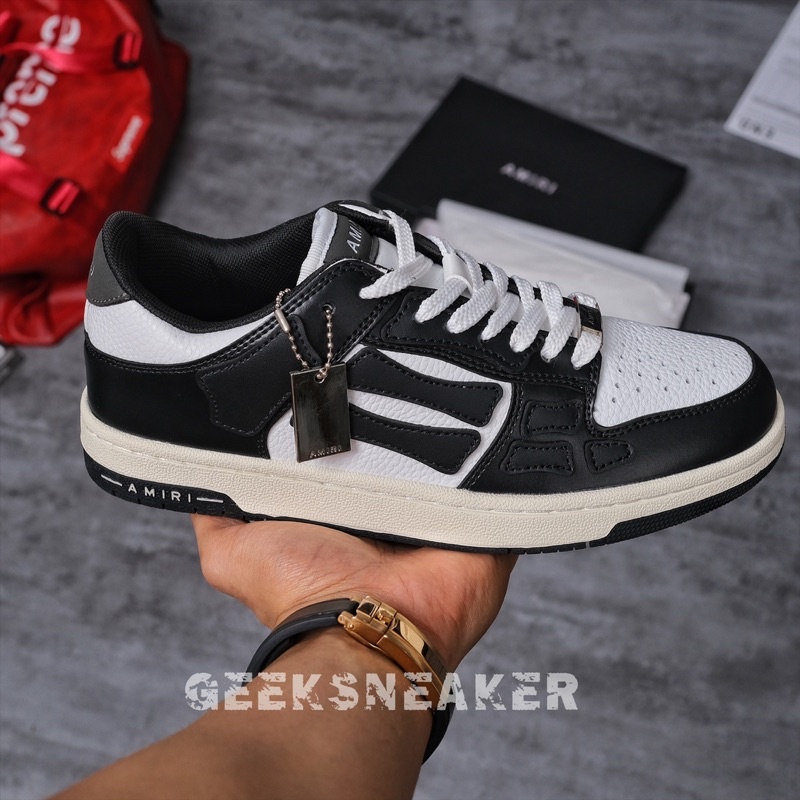 [GeekSneake] Giày Sneaker Cổ Thấp - AMIRI Skeleton low-top sneakers [ Black ]
