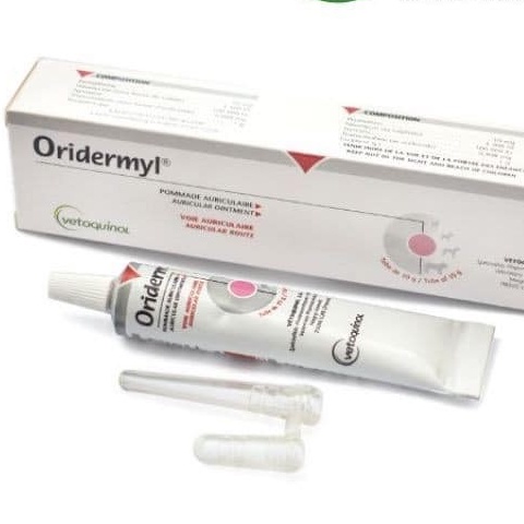 Oridermyl _ Kem bôi da trị nấm và ghẻ tai chó mèo Pháp typ 10gr