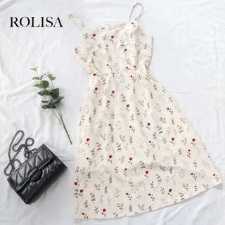 Đầm váy hai dây hoa nhí dễ thương xinh xắn Rolisa RD003