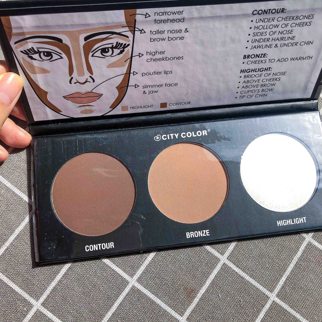 Tạo khối phấn CITY COLOR Contour Palette - chumia