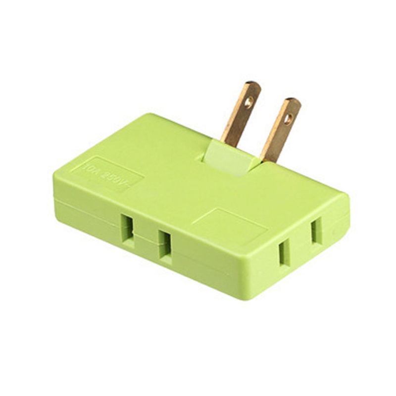 Đầu chuyển đổi ổ cắm mở rộng 3 trong 1 2 chấu xoay được 2500W 10A US tiện lợi
