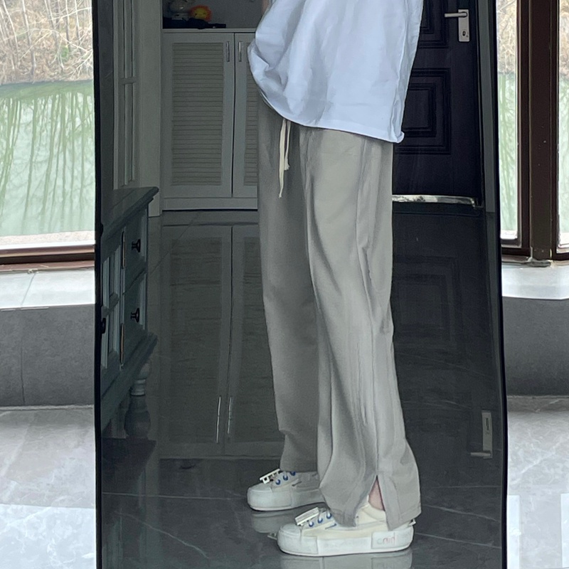 Quần Dài Thể Thao Ống Suông Rộng Xẻ Tà Thời Trang Cho Nữ