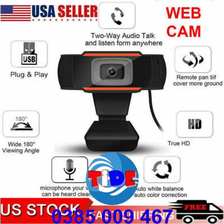 Webcam siêu nét HD 720P – Đế kẹp – Có mic và đèn led hỗ trợ học trực tuyến – Bảo hành 12 tháng – Dùng cho máy vi tính