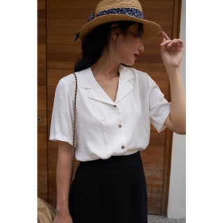 ÁO SƠ MI LỤA CỔ GIẢ VEST CAO CẤP