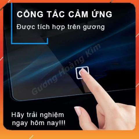 gương phòng tắm đèn led hoàng kim cảm ứng 3 chạm sương đồng hồ nhiệt độ hiện đại kích thước 40x60 - guonghoangkim mirror | BigBuy360 - bigbuy360.vn