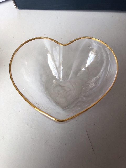 Bát ngâm tay cao cấp hình trai tim bát đựng thức ăn