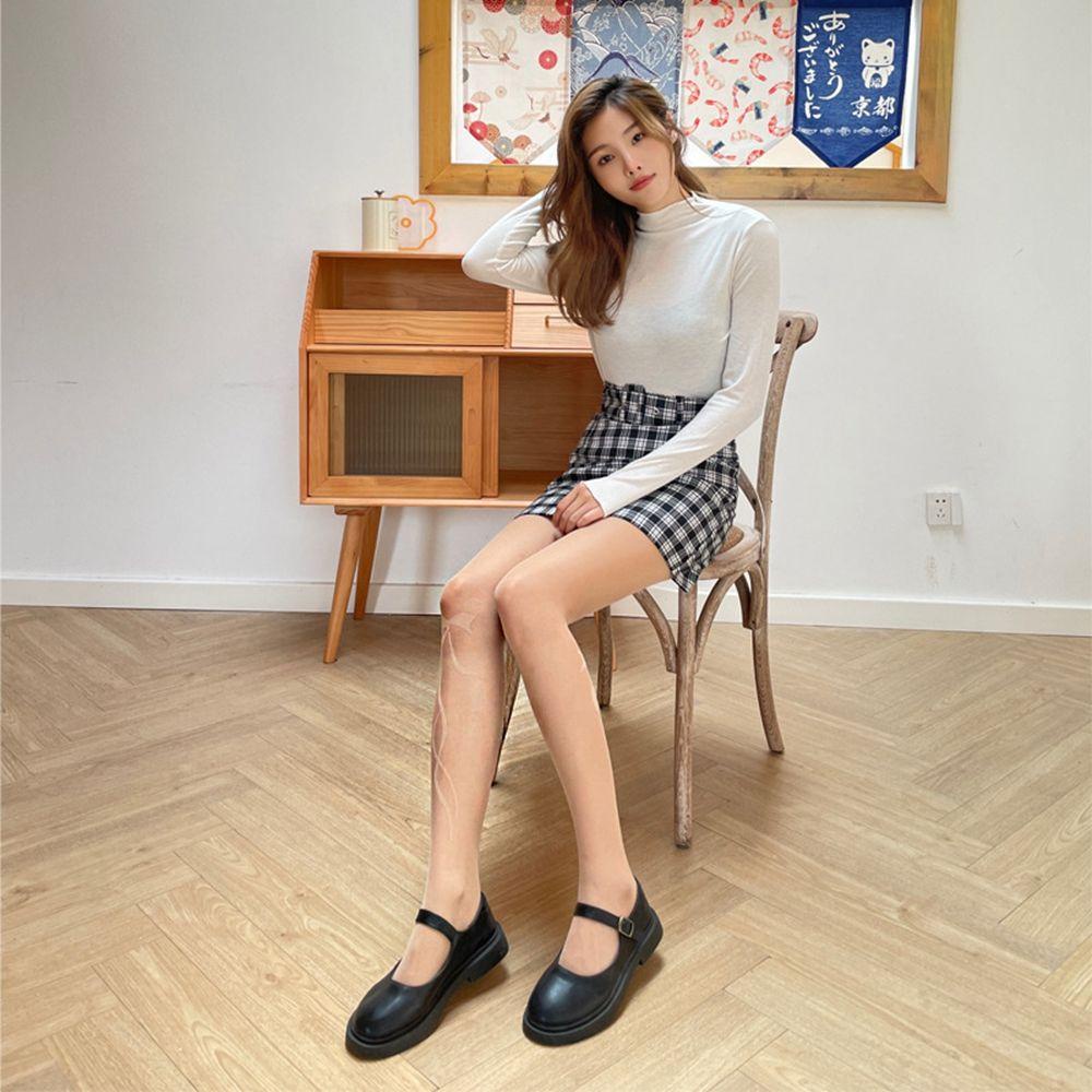 Vớ Đen Thoáng Khí Đính Nơ Ruy Băng Phong Cách Lolita Quyến Rũ VANES1 Cho Nữ