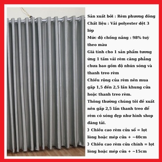 Rèm cửa sổ chống nắng giá rẻ, cản sáng chống tia uv | màn cửa sổ vải gấp decor phòng ngủ & phòng khách siêu đẹp