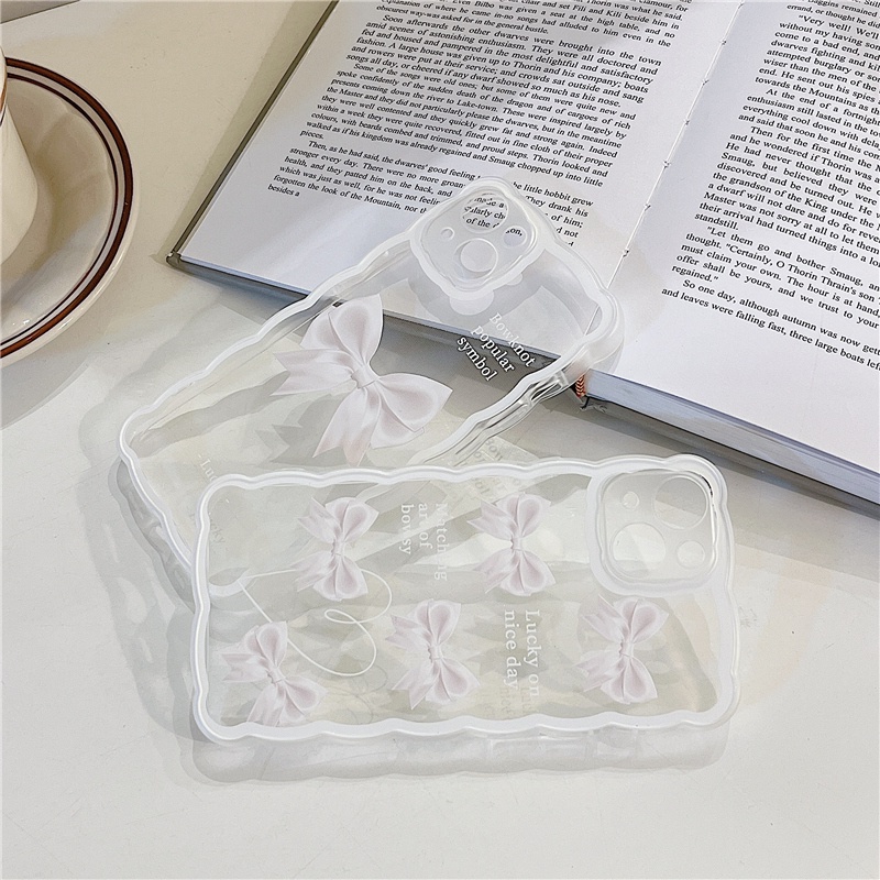 Ốp lưng iphone trong lượn sóng hình nơ 6/6s/6plus/6splus/7/7plus/8/8plus/xs/11/12/13/14/pro/max/plus/promax TLS15