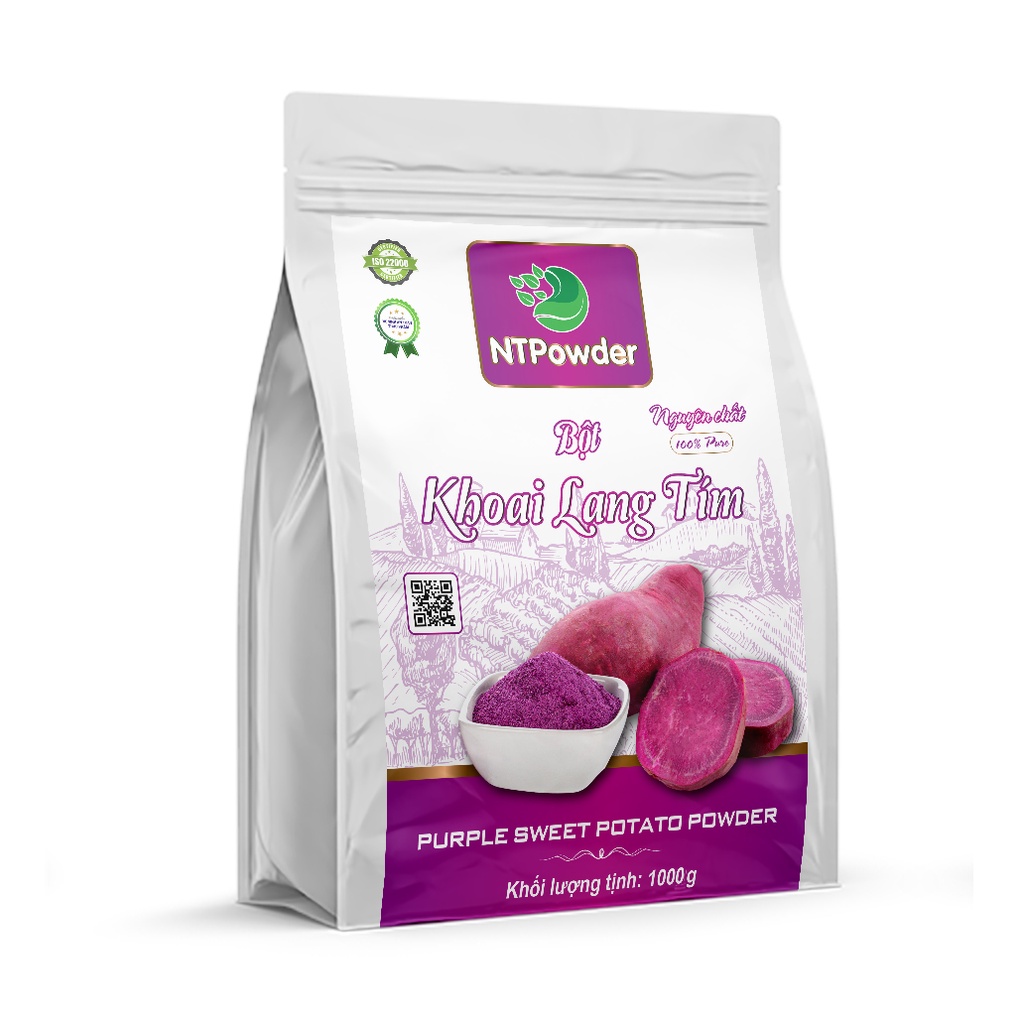 [1 Kg] Bột Khoai Lang Tím sấy lạnh nguyên chất NTPowder - Nhất Tín Food