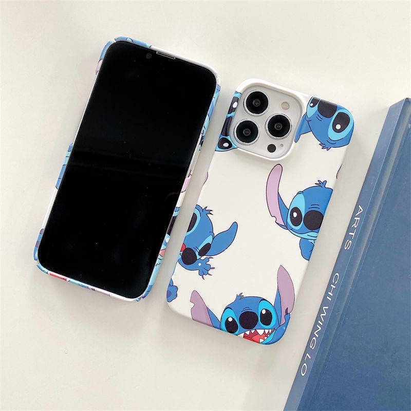 Ốp điện thoại mờ in hình nhân vật Stitch hoạt hình thích hợp cho iphone 14 13 12 11 Xs Xr