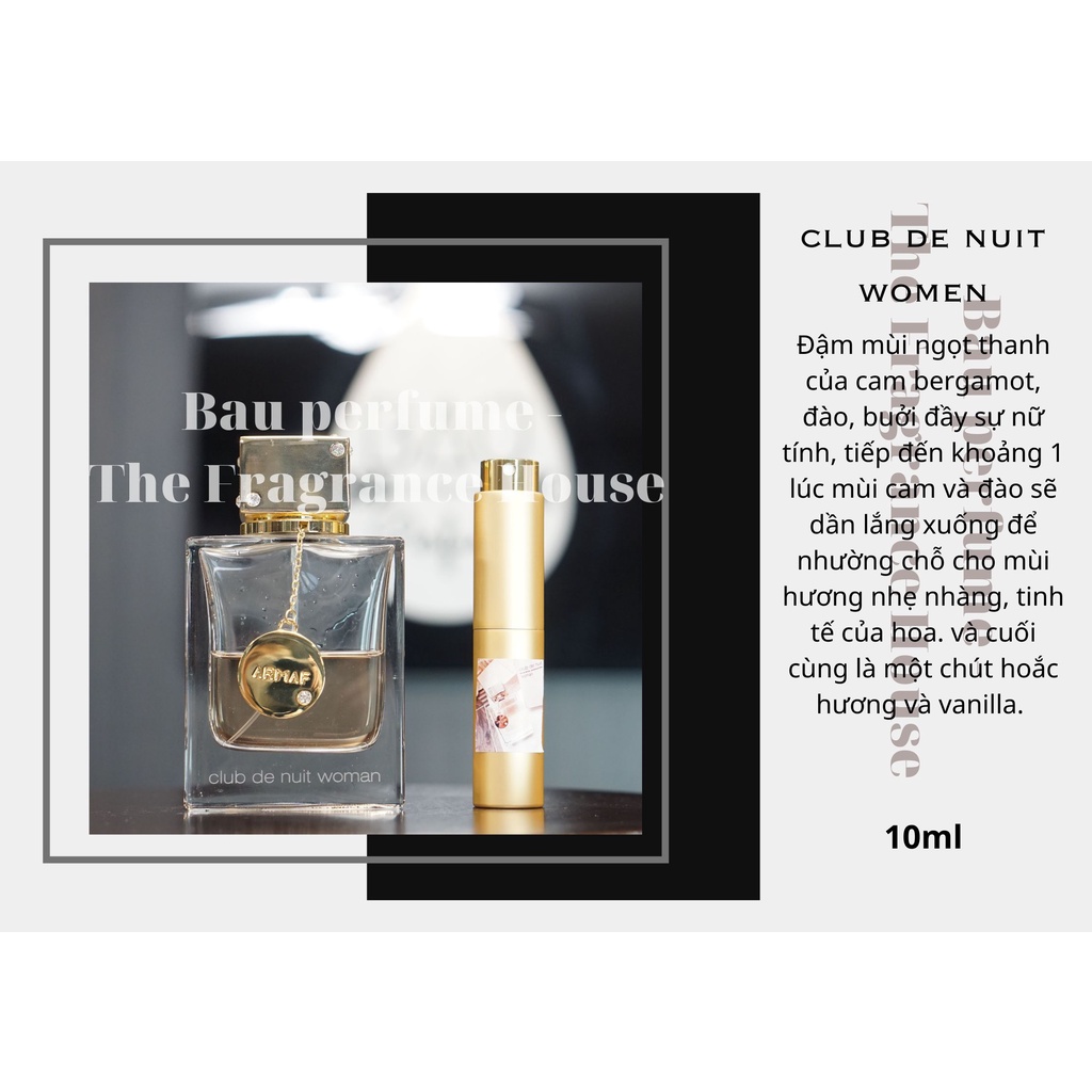 mẫu thử Armaf club de nuit for women 10ml