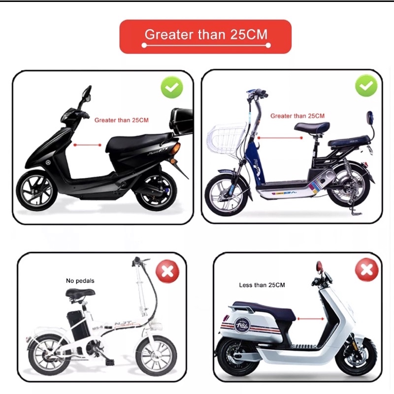 Miashop Ghế đặt xe tay ga xe điện xe đạp điện có sàn xe rộng 25cm tặng dây ràng