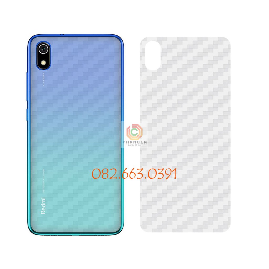 Miếng dán mặt lưng skin carbon Xiaomi Redmi 7/7A