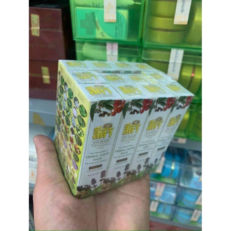 Dầu Hít 20 Vị Thảo Dược SITA BRAND HERBAL LIQUID BALM Thái Lan