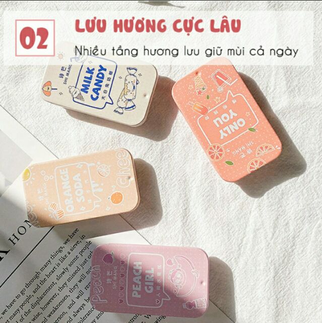 NƯỚC HOA KHÔ DẠNG SÁP THƠM LÂU HƯƠNG TRÁI CÂY NGỌT NGÀO TƯƠI MÁT 10G