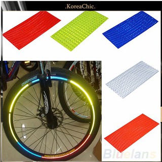 Miếng dán vành bánh xe đạp màu phản quang an toàn khi lái xe