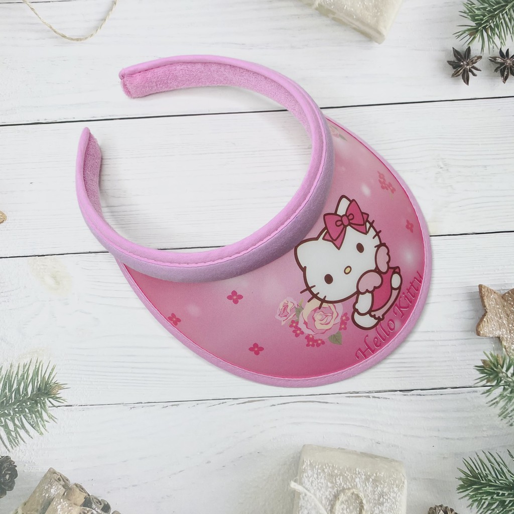 Mũ nửa đầu cho bé in hình mèo hello kitty đáng yêu, cực sành điệu