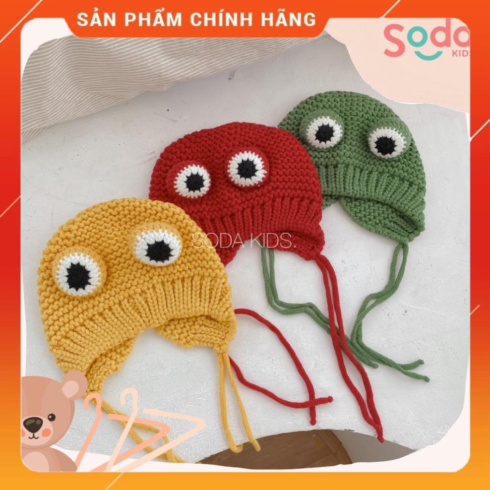 Mũ len ếch con 3 màu cho bé (Ảnh thật)