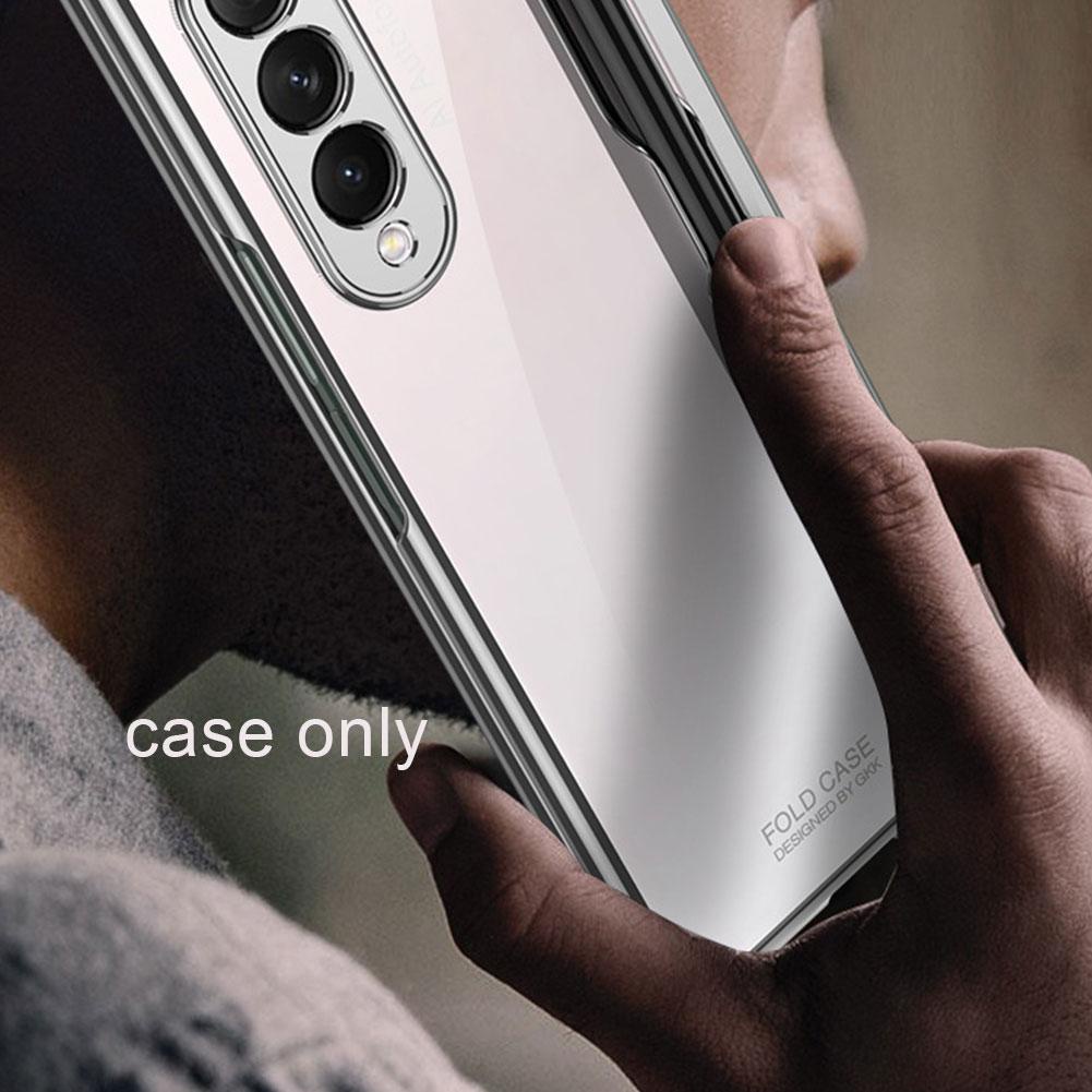 Bao Da Điện Thoại Nắp Gập Có Ngăn Đựng Bút S Màu Trong Suốt Mẫu Mới Cho Samsung Galaxy Z Fold 3/W22 Flip E1O4