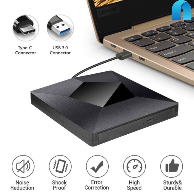 Đầu Ghi DVD/CD Usb 3.0 Type-C Cho Máy Tính Để Bàn Notebook
