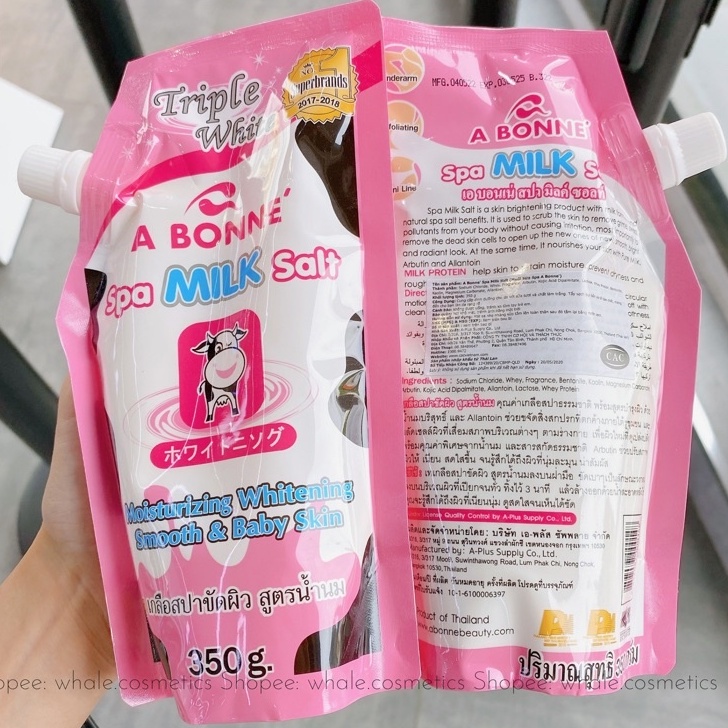 Muối Tắm Tẩy Tế Bào Chết Chiết Xuất Sữa Bò A Bonne Spa Milk Salt Giúp Bạn Có Làn Da Trắng Sáng,Mịn Màng Hàng Thái Lan