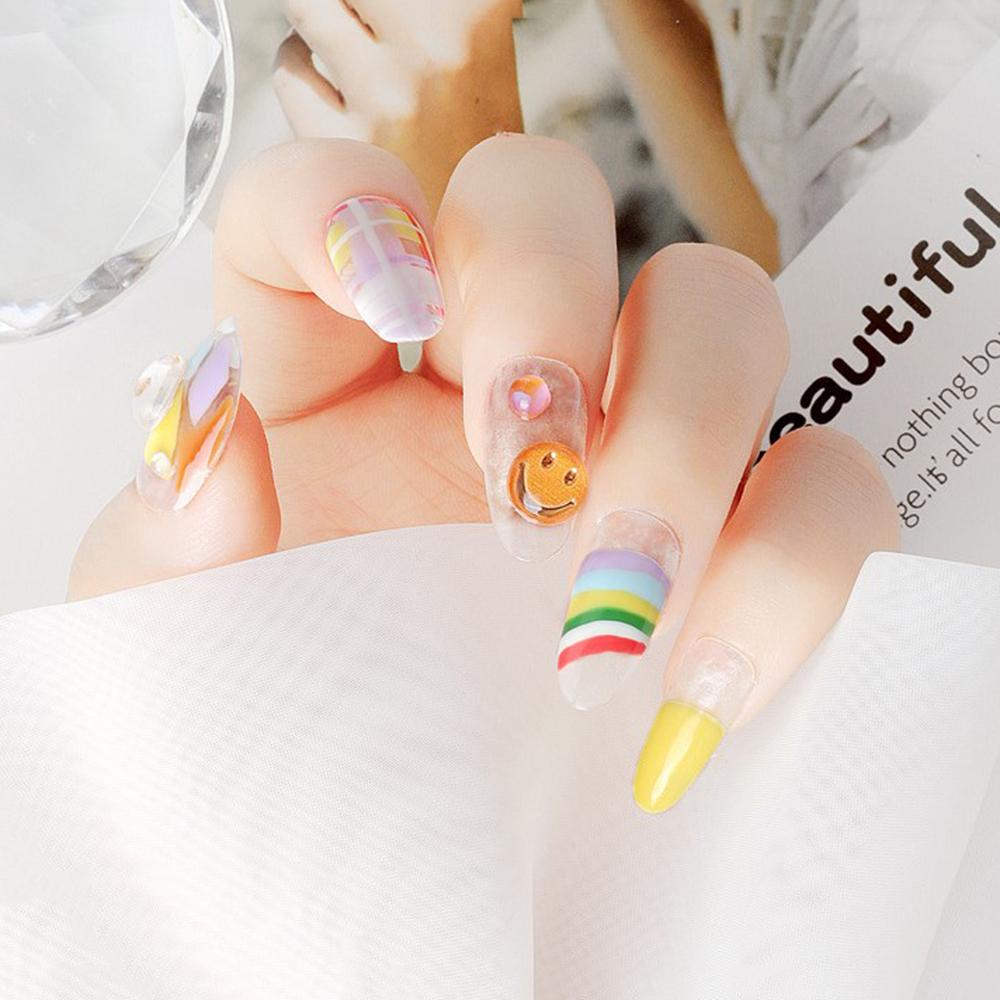 Trang Sức Móng Tay Hình Mặt Cười Mùa Xuân Hè|Phụ Kiện Trang Trí Móng Tay Họa Tiết Hoạt Hình Dễ Thương DIY