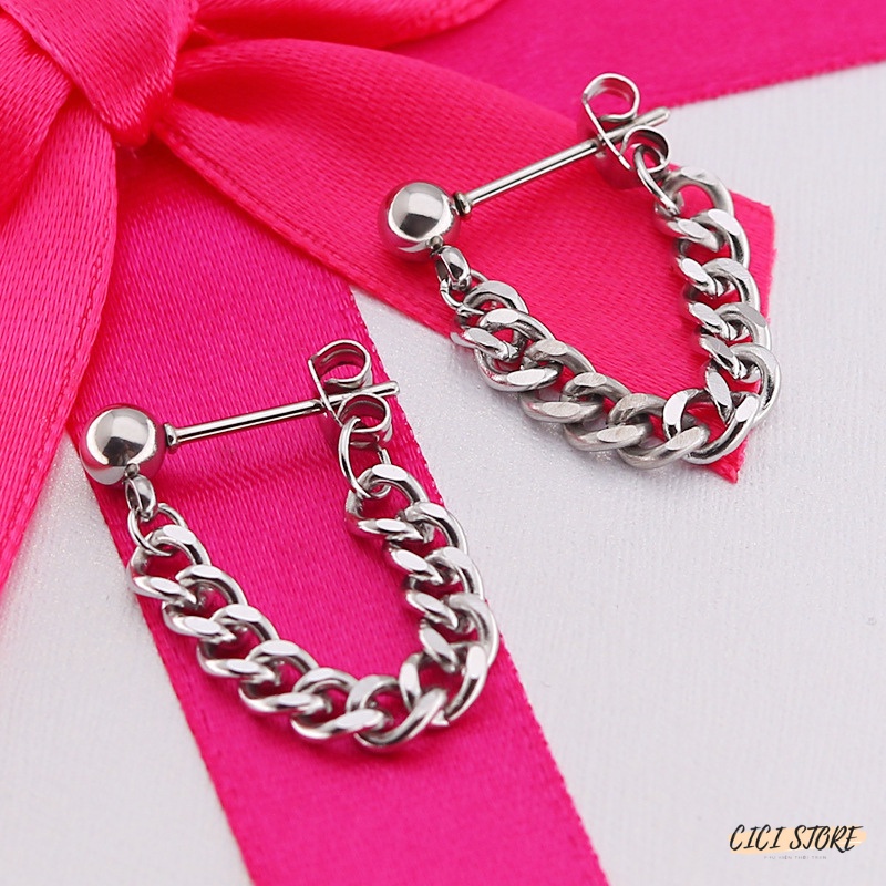 1 Cặp Bông Tai Nữ Cá Tính Sang Trọng Phối Xích