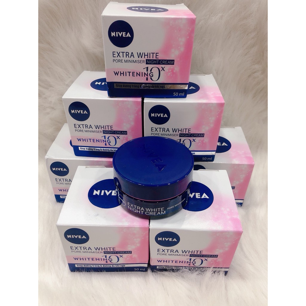 Kem dưỡng trắng da và se khít lỗ chân lông Nivea ban đêm 50ml